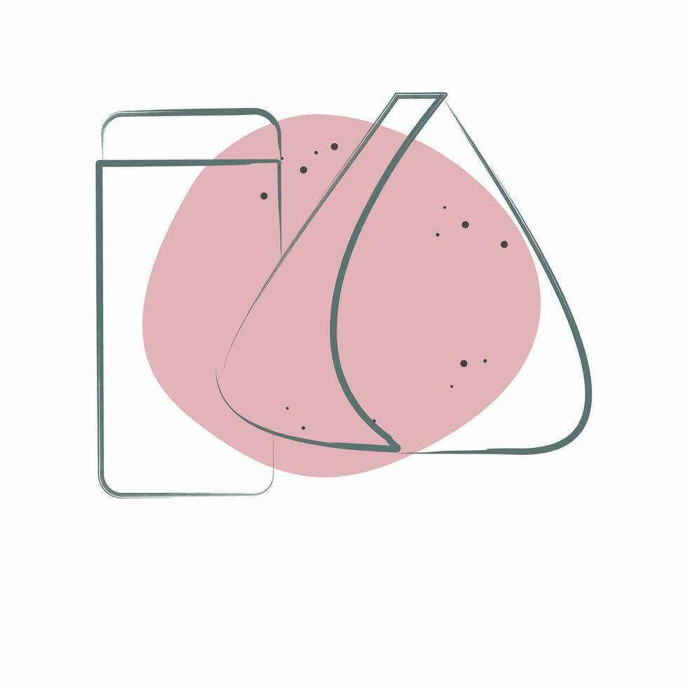 icono polimed nebulizador mascarilla. relacionado a respiratorio terapia símbolo. color Mancha estilo. sencillo diseño editable. sencillo ilustración vector