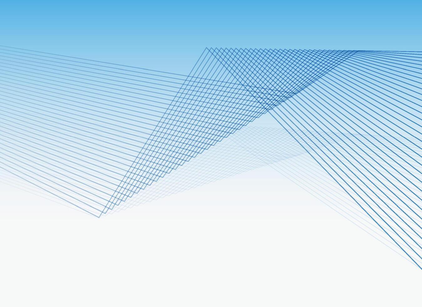 Geometric lines blue abstract background Free vector