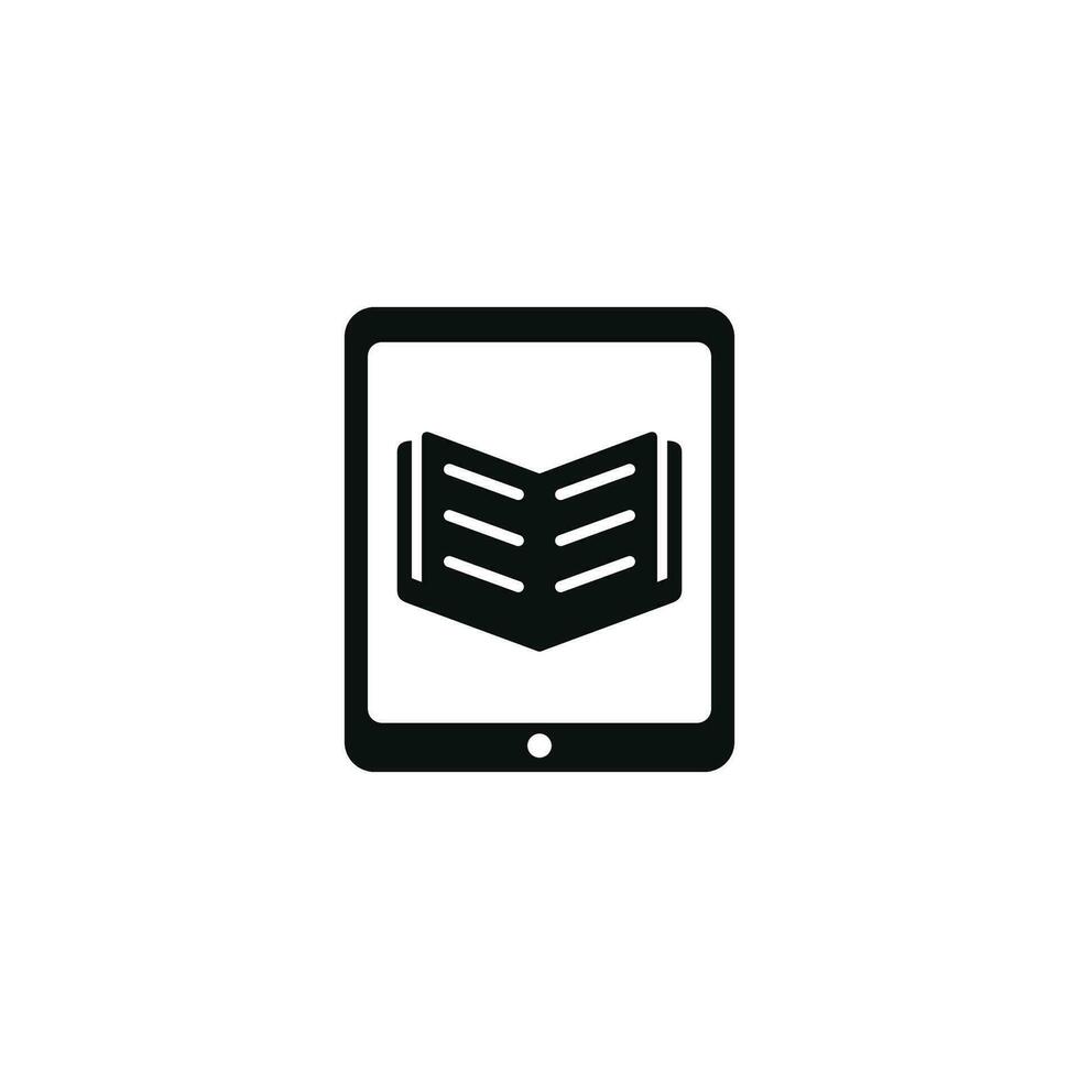E book icon isolated on white background vector