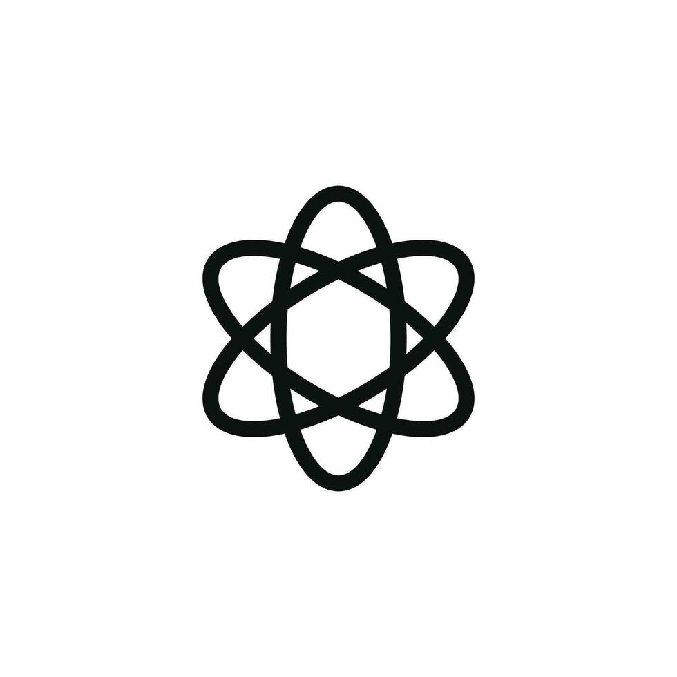 Atom molecule science icon isolated on white background vector