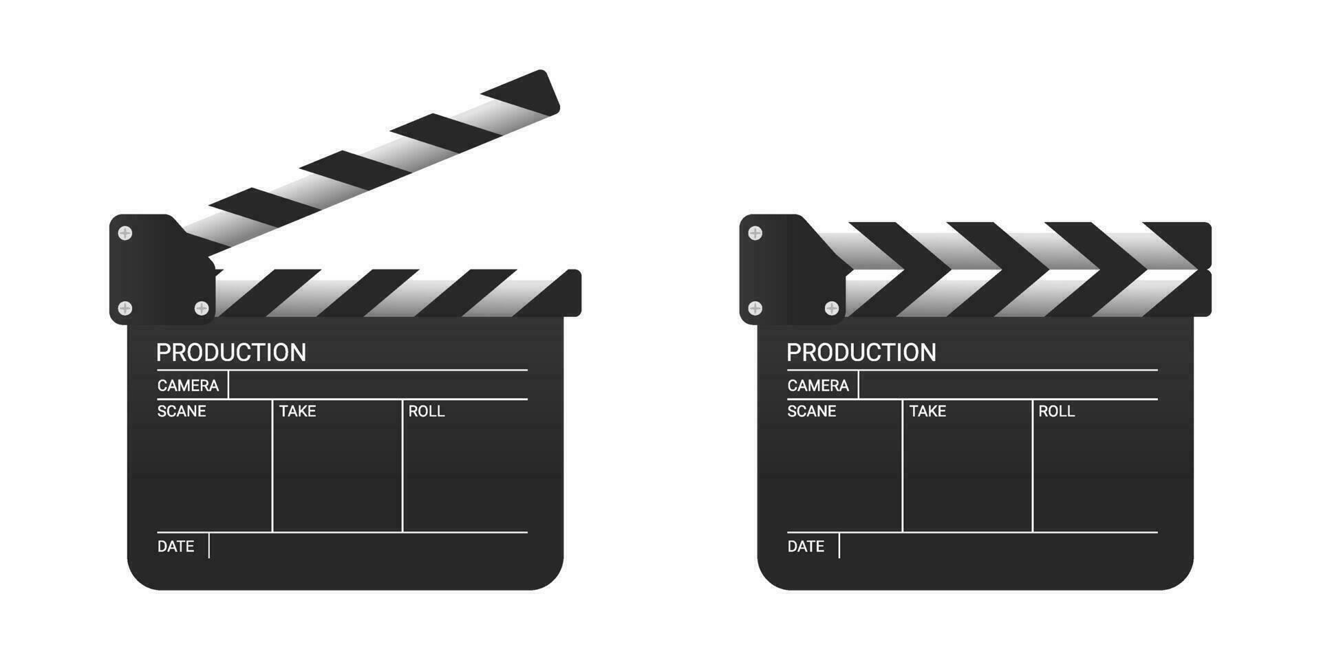 clapperboard illustration design. suitable for videography and film vector