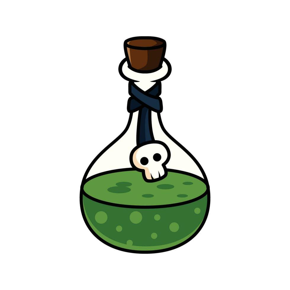 halloween element potion bottle illustration design vector