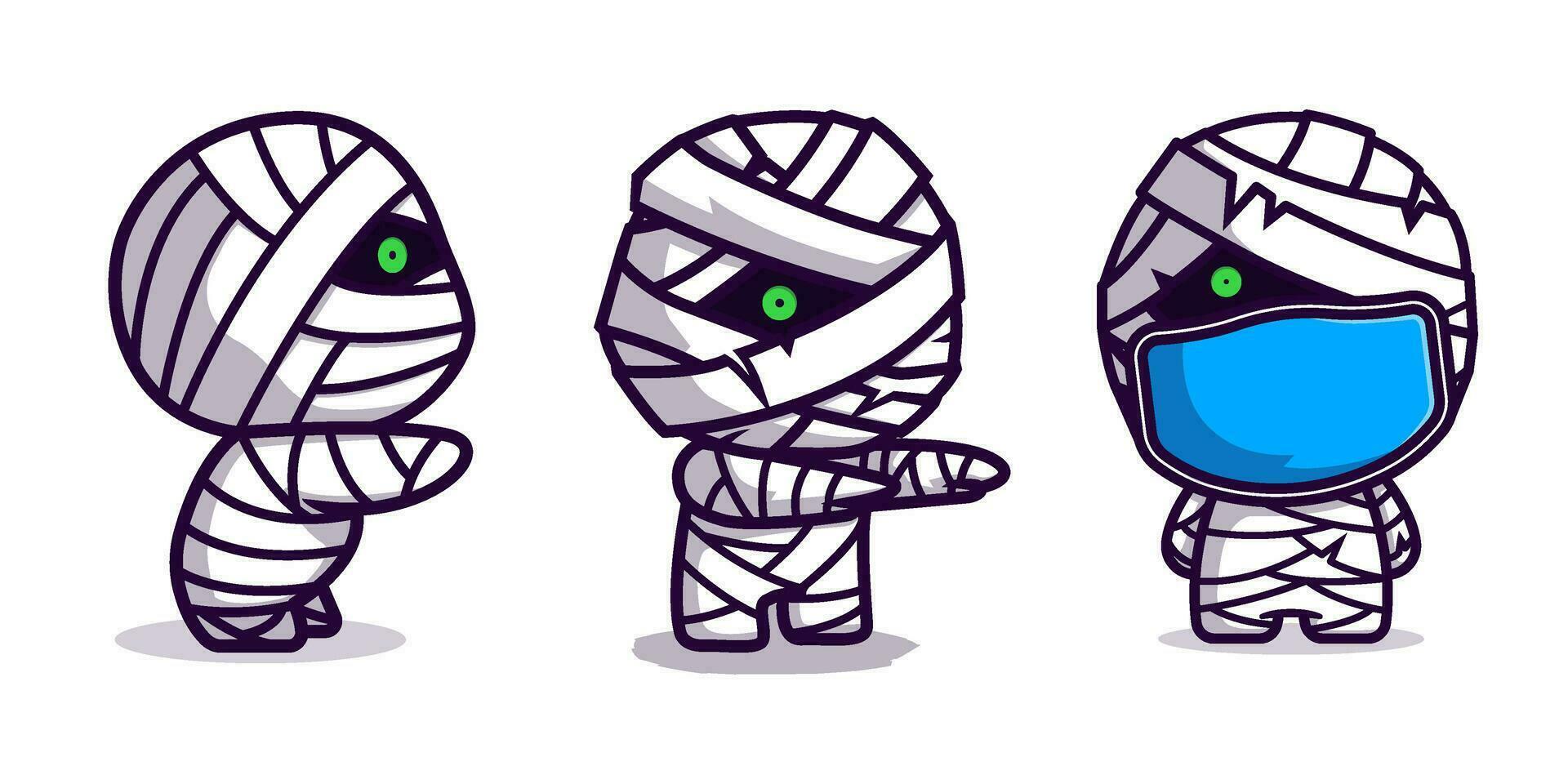 cute little mummy illustration design vector