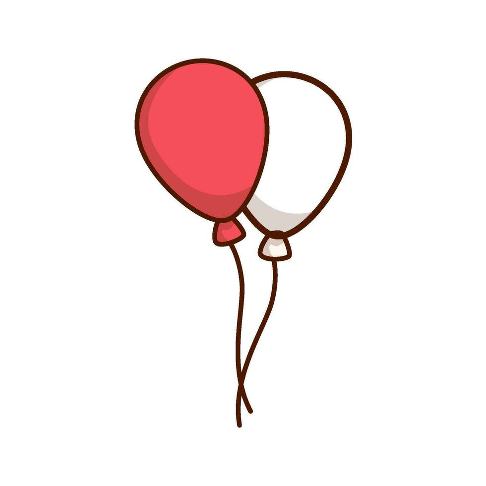 balloons design. indonesia independence day theme vector