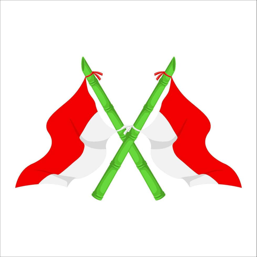 illustration of a hand holding the Indonesian flag with the theme of Indonesia independence day vector
