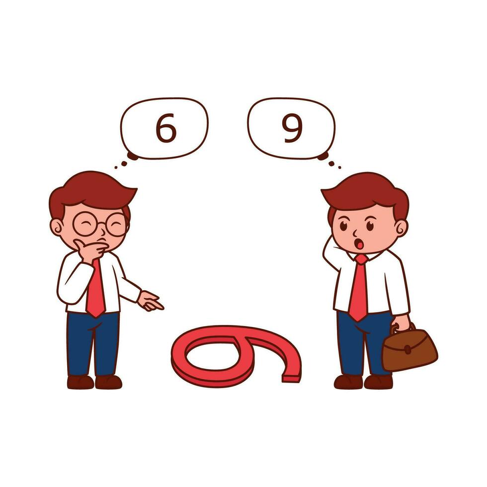 two people clashing with each other's perspectives vector