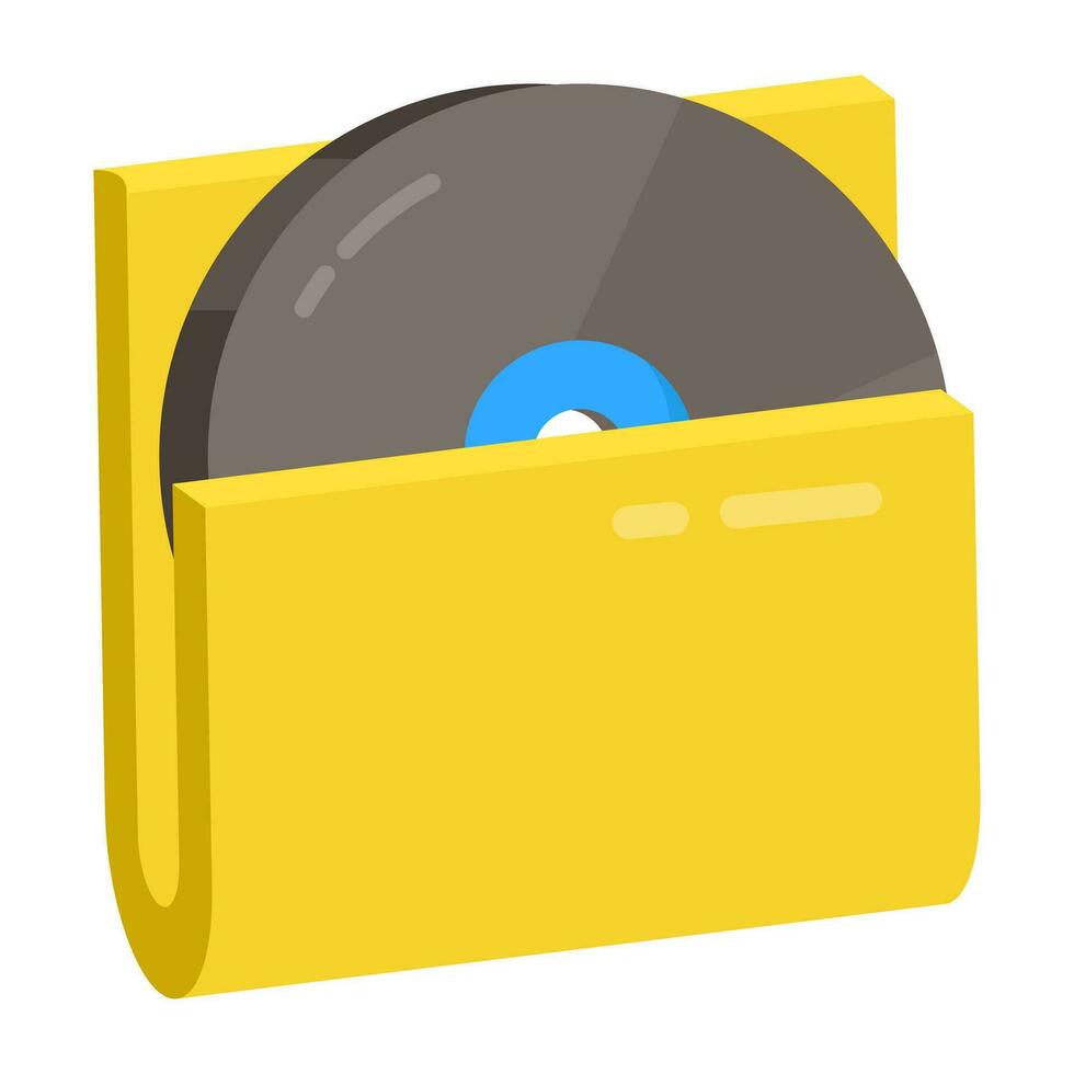 prima descargar icono de discos compactos carpeta vector