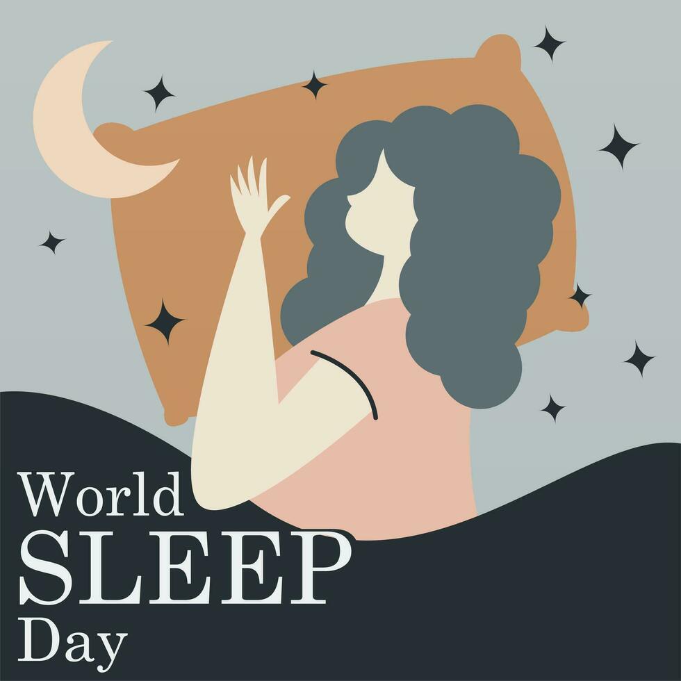 World sleep day background illustration vector