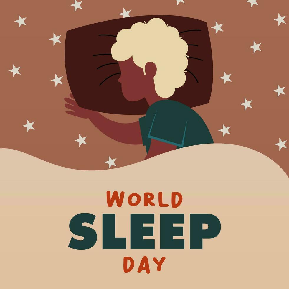 World sleep day background illustration vector
