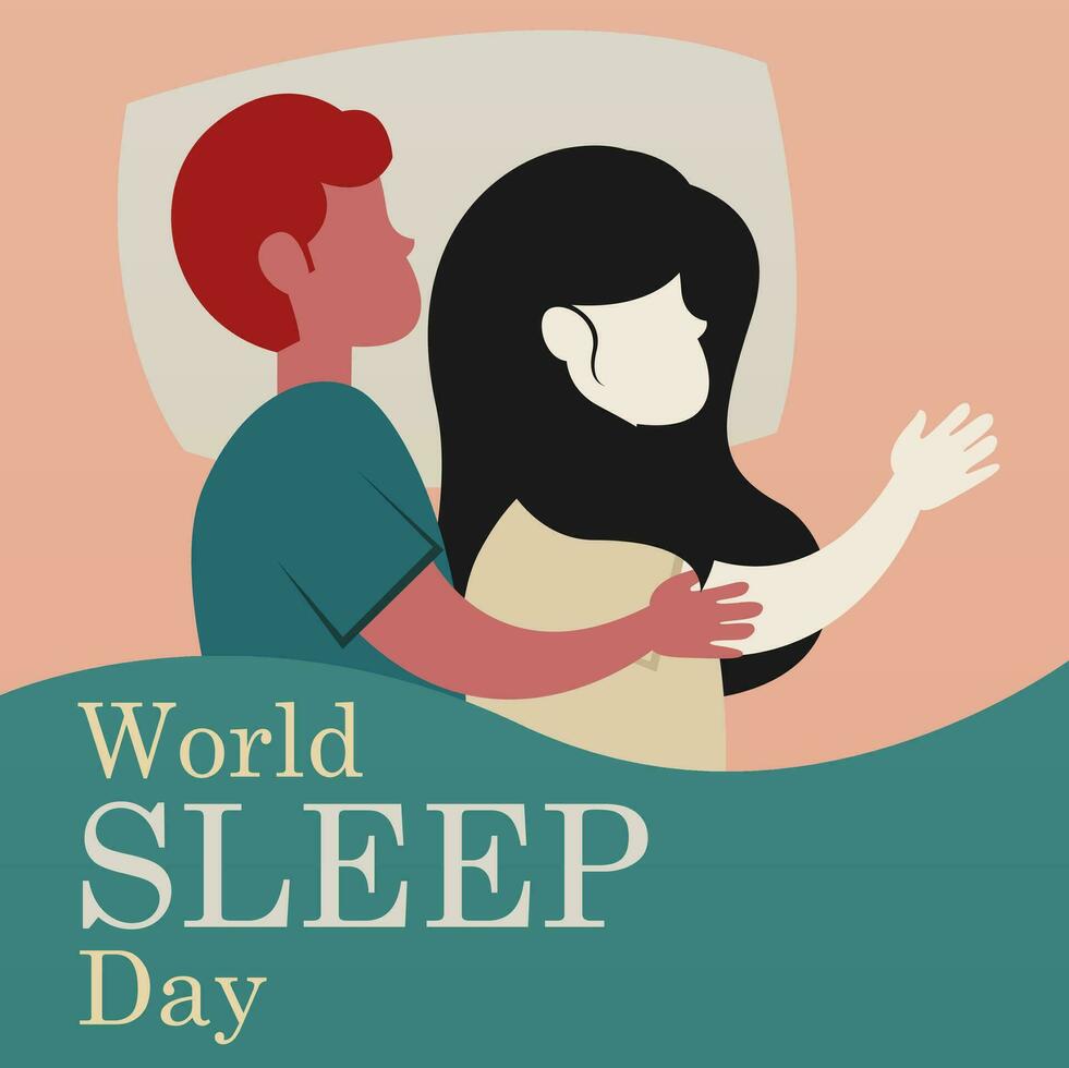 World sleep day background illustration vector