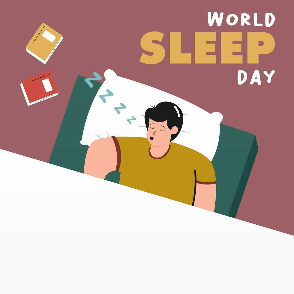 World sleep day background illustration vector