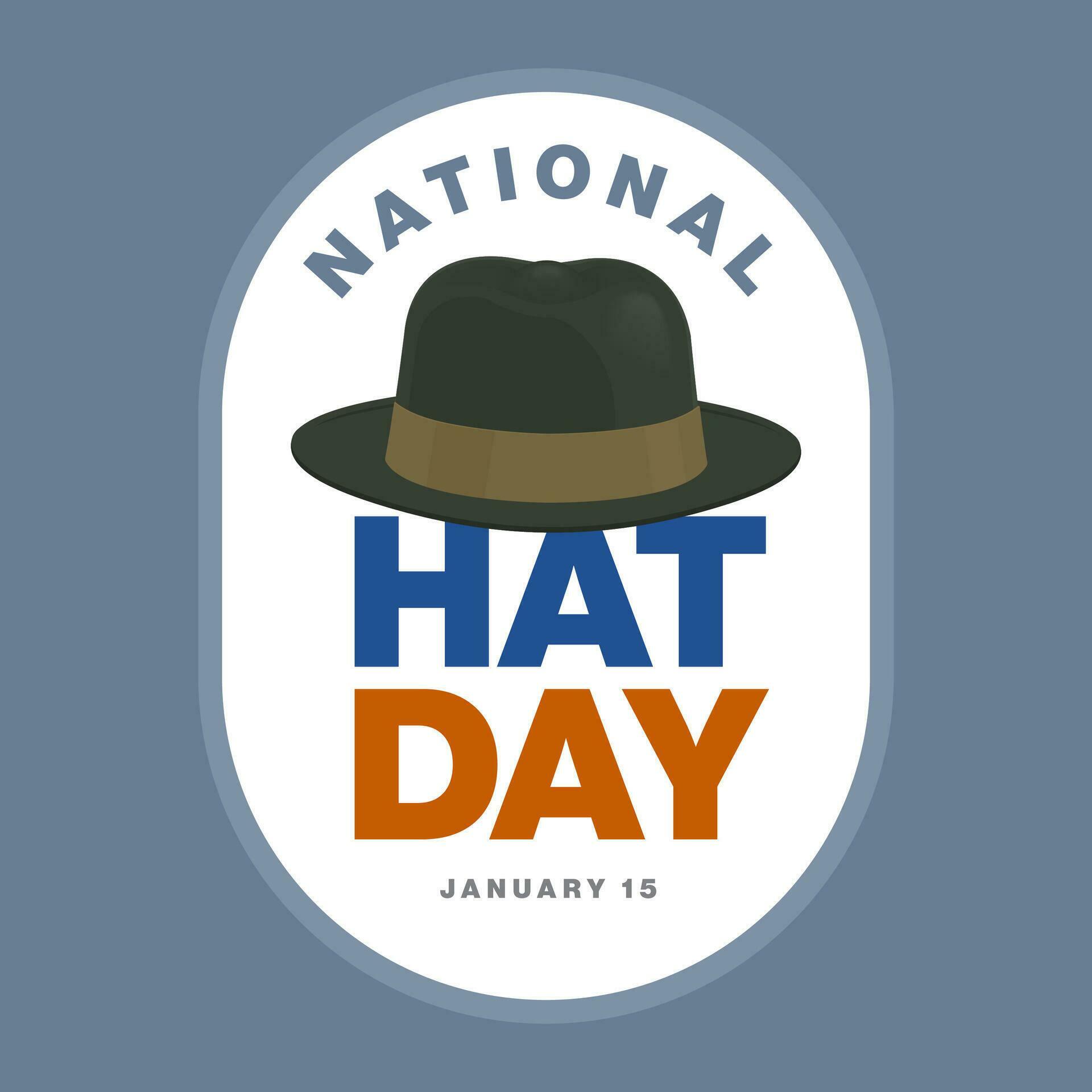 vector illustrational of national hat day, Flat design concept, graphic