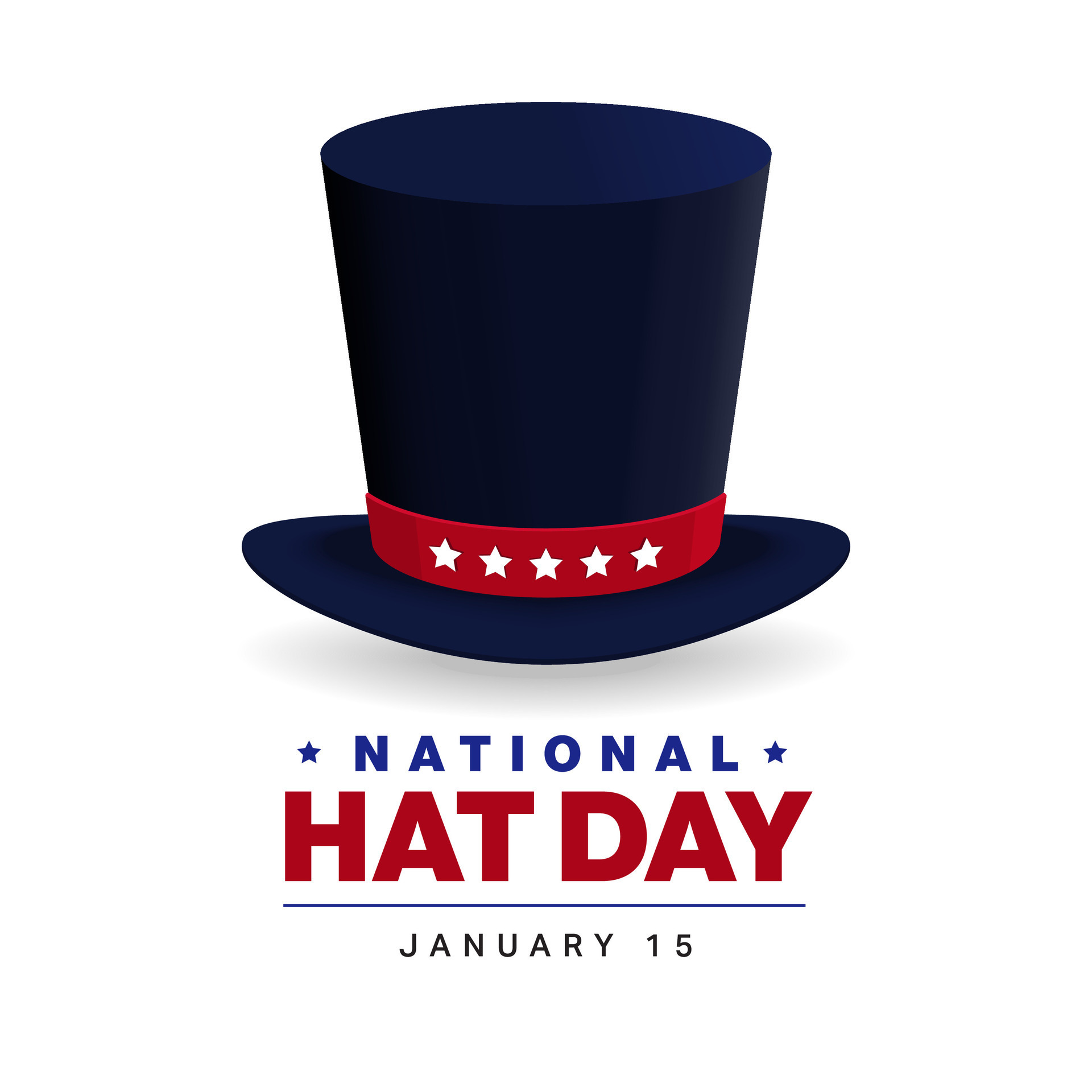 vector illustrational of national hat day, Flat design concept, graphic designe for banner