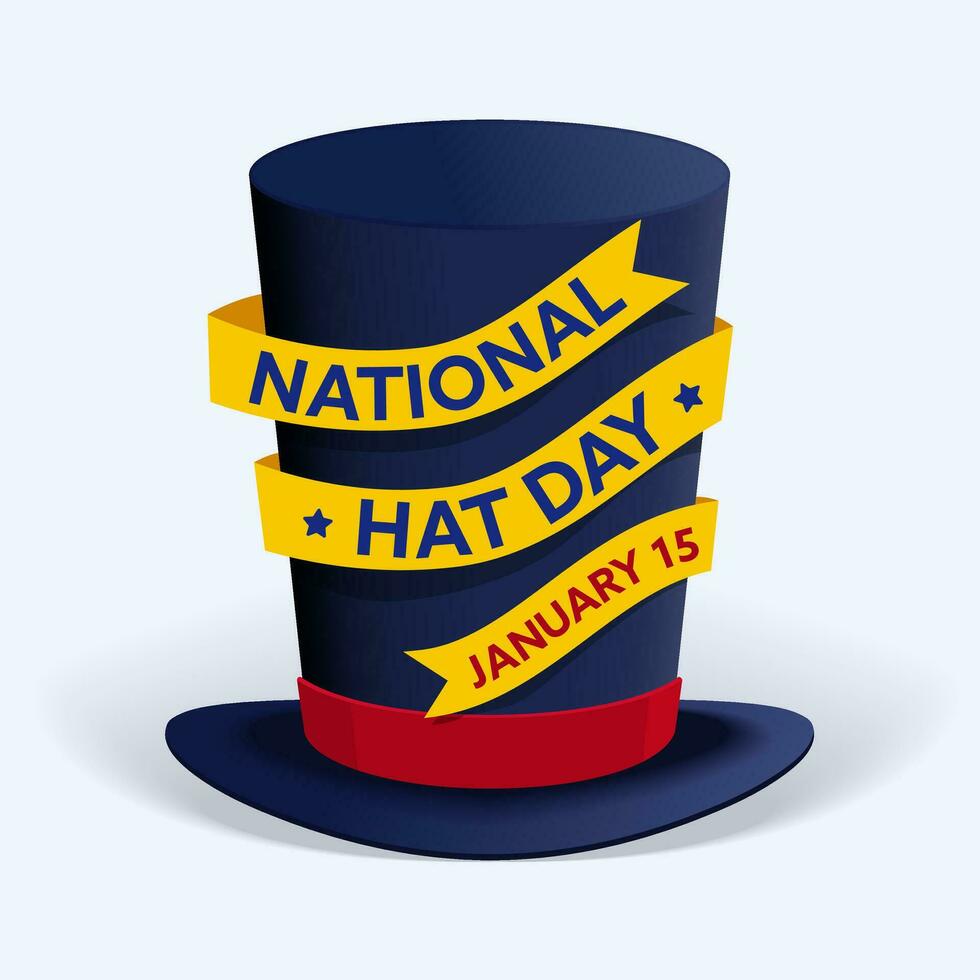 vector illustrational of national hat day, Flat design concept, graphic designe for banner