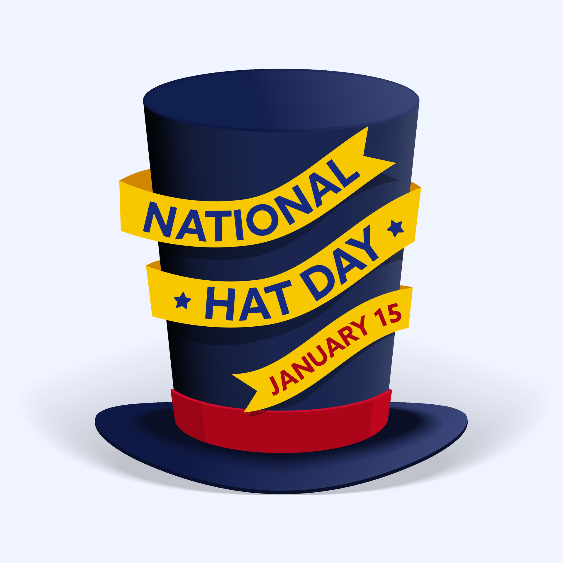 vector illustrational of national hat day, Flat design concept, graphic designe for banner