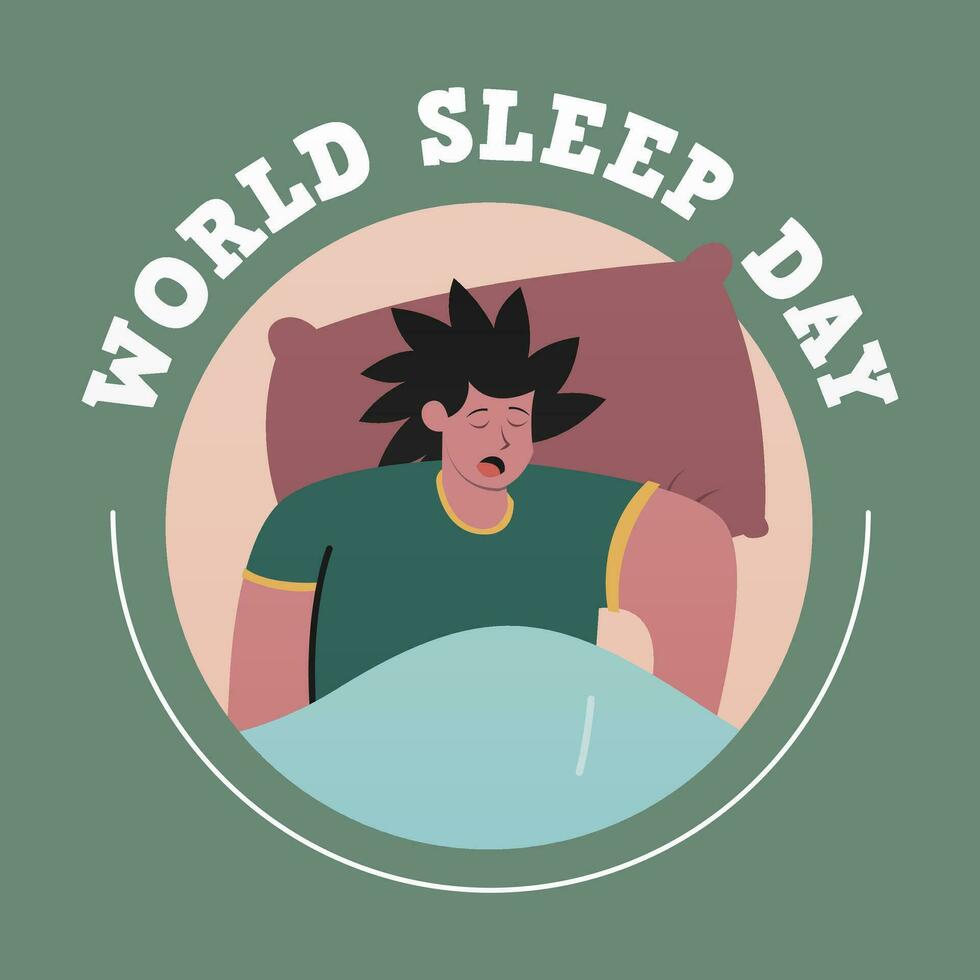 World sleep day background illustration vector