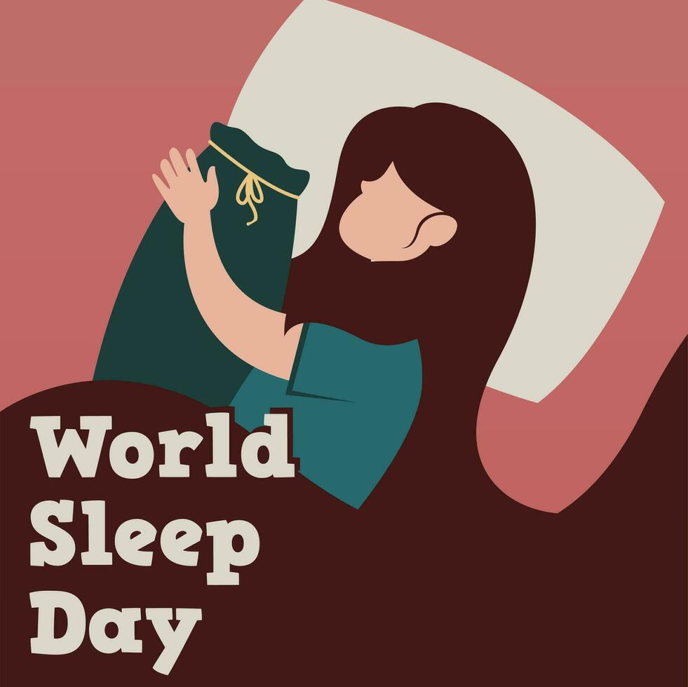 World sleep day background illustration vector