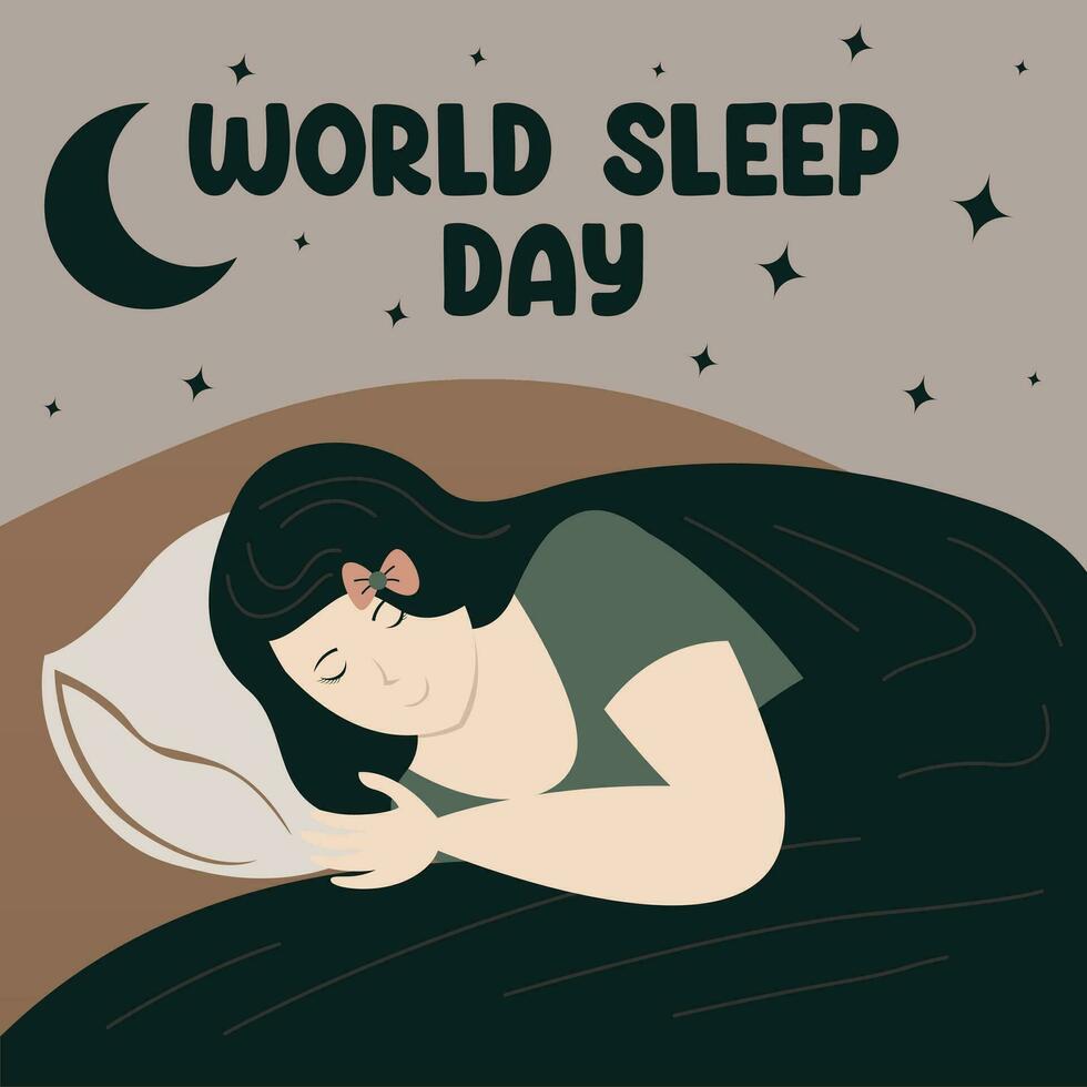 mundo dormir día antecedentes ilustración vector