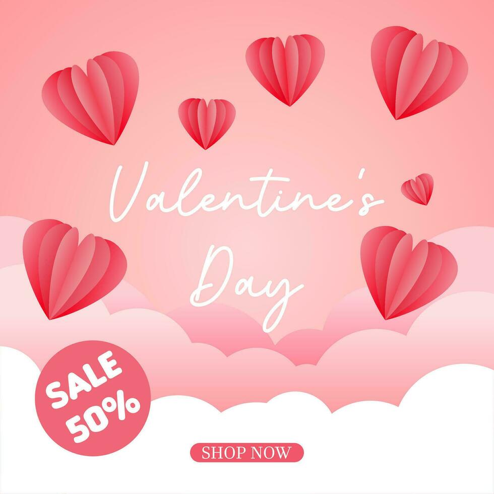 valentine's day advertising background vector