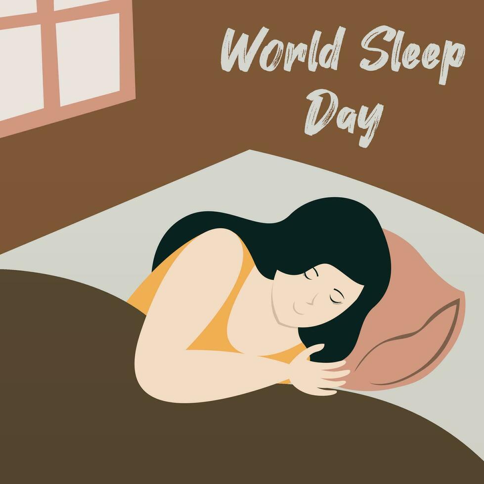 World sleep day background illustration vector