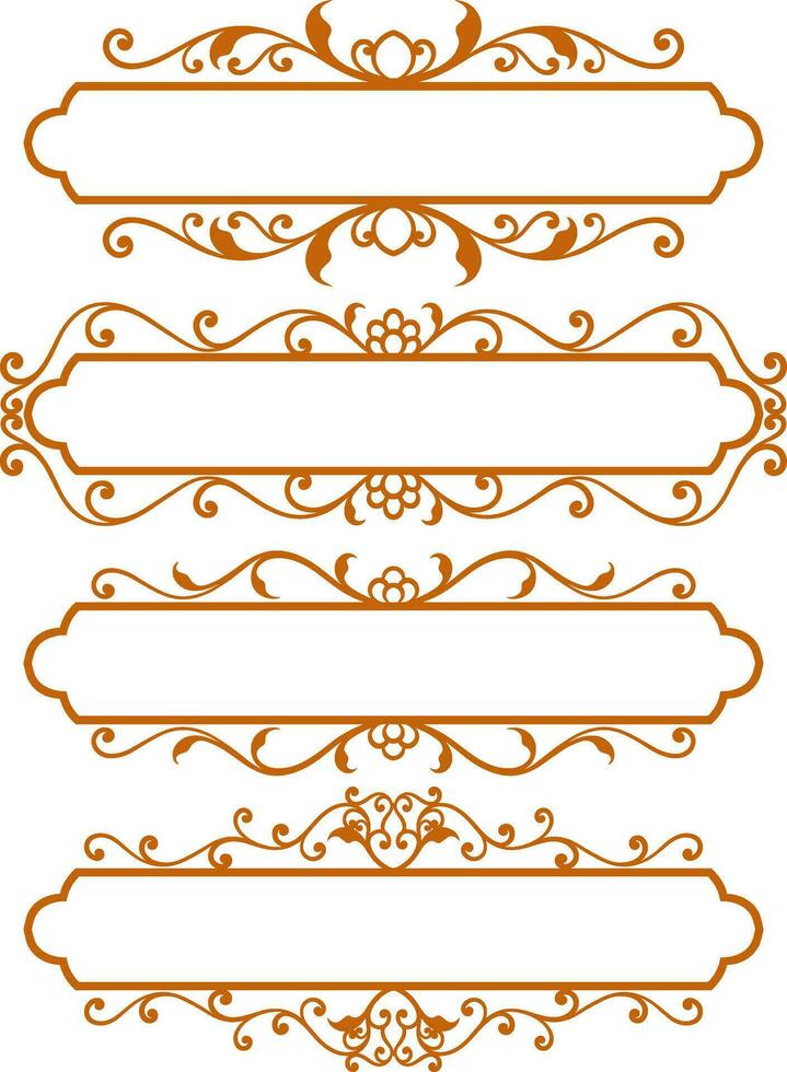 conjunto decorativo ornamento marco vector