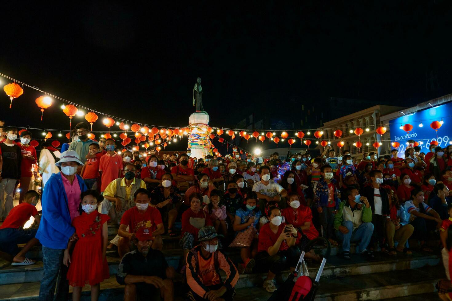 NAKHON RATCHASIMA THAILAND January 22 2023 Chinese New Year celebrations in Nakhon Ratchasima in Thailand There are many people of Chinese descent. New Year celebrations are everywhere in Thailand. photo