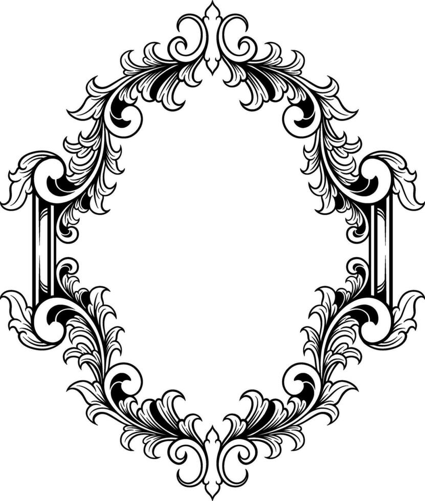 Clásico ornamento marco para Boda ilustración vector