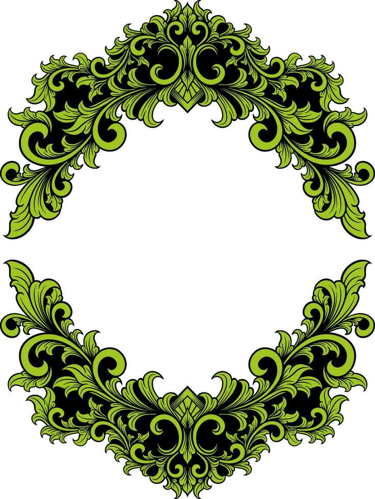 Vintage ornament frame for wedding illustration vector