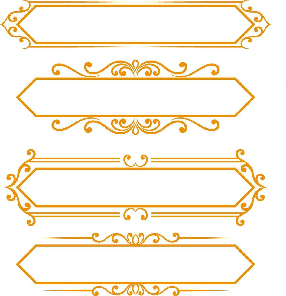 conjunto decorativo ornamento marco vector