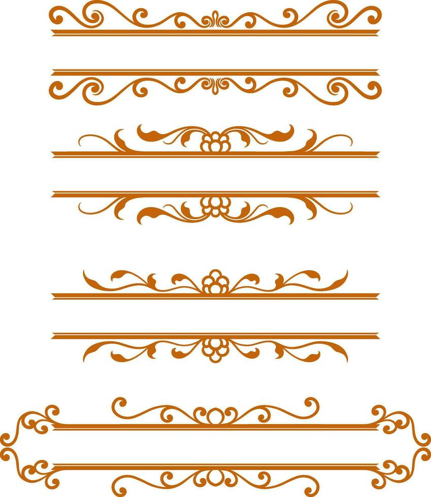 conjunto decorativo ornamento marco vector