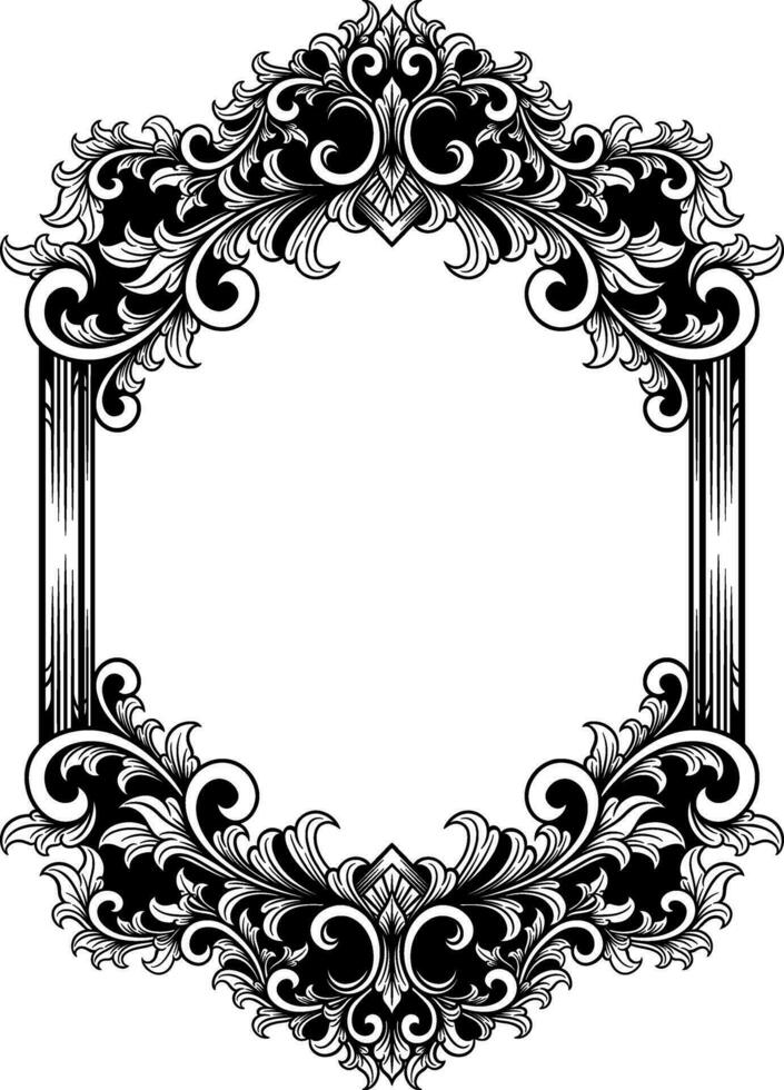 Clásico ornamento marco para Boda ilustración vector