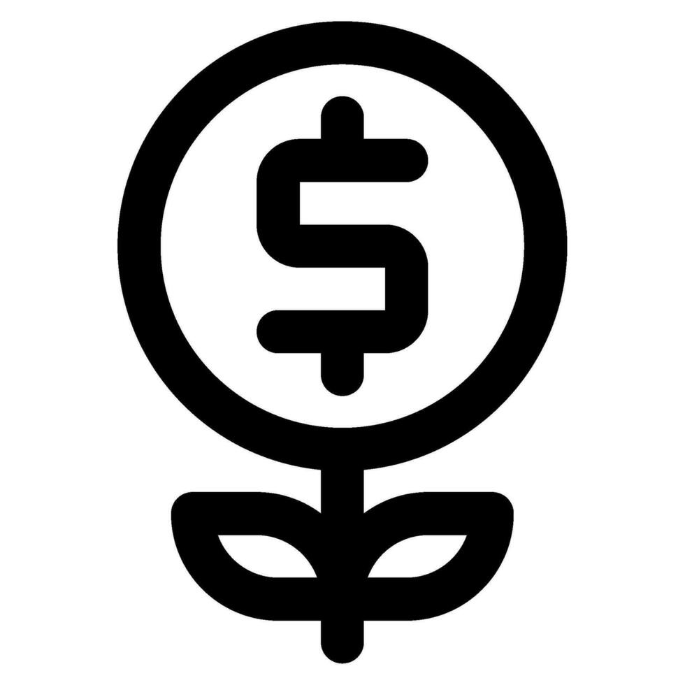 Money Tree Icon Illustration for web, app, infographic, etc vector