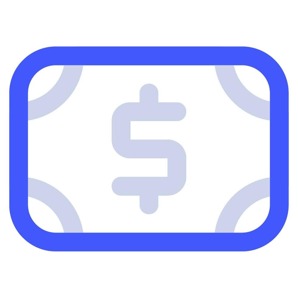 billete de banco icono ilustración para web, aplicación, infografía, etc vector