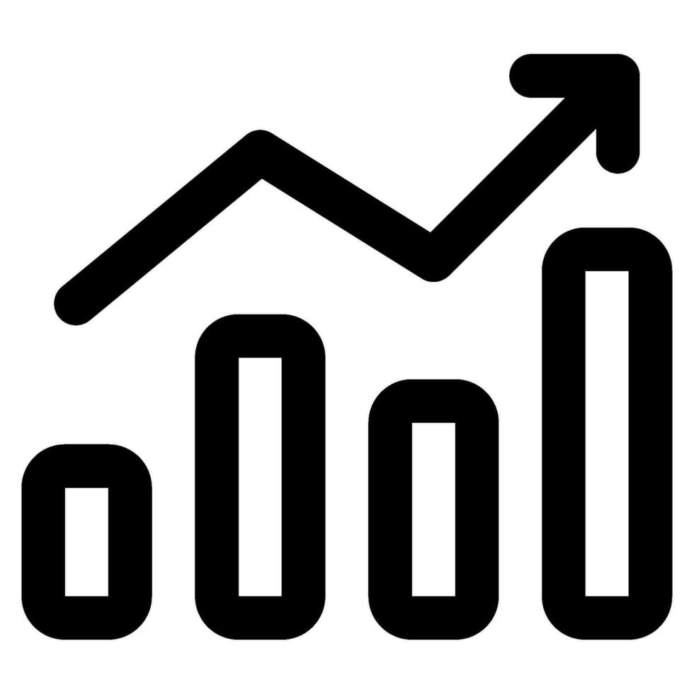 Bar Chart Icon Illustration for web, app, infographic, etc vector