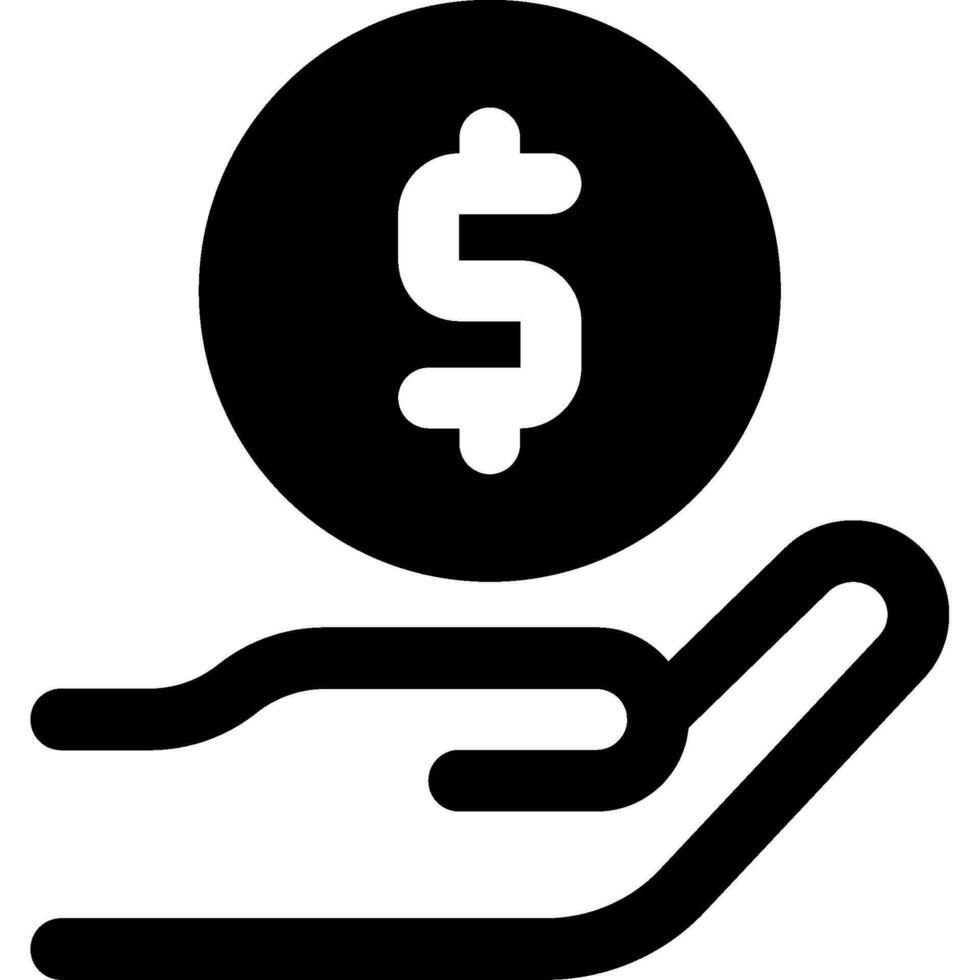 Hand Holding Money Icon Illustration for web, app, infographic, etc vector