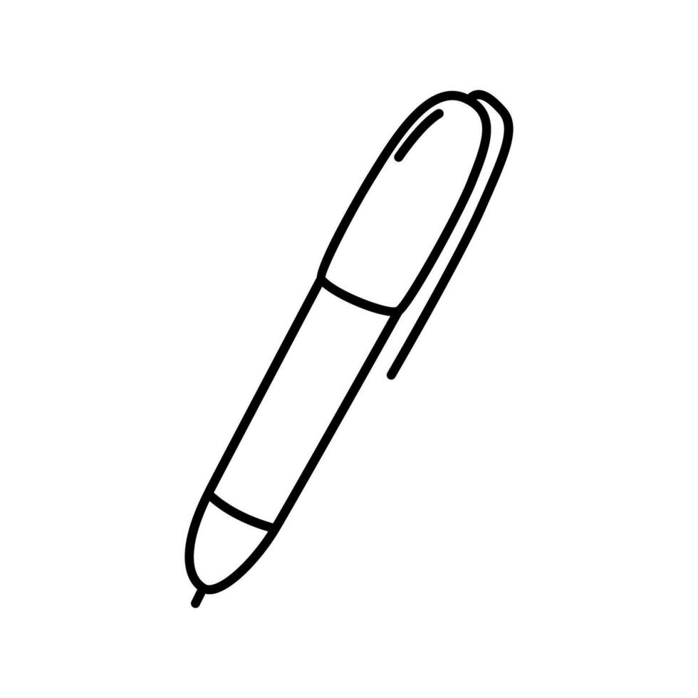 Vector illustration of fountain pen in doodle style