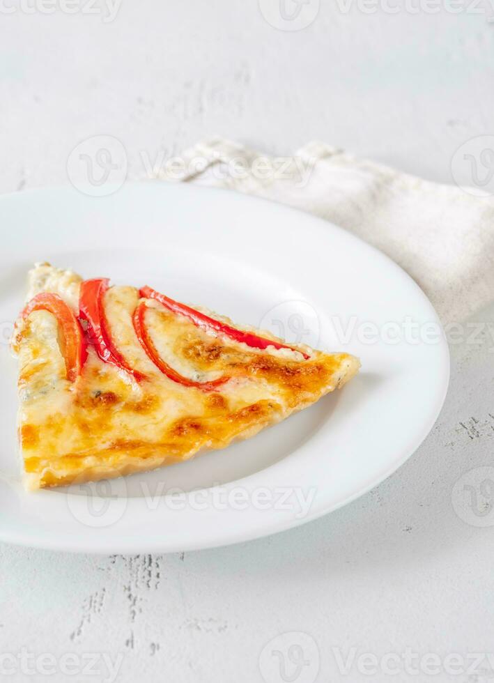 Blue cheese and pepper tart photo