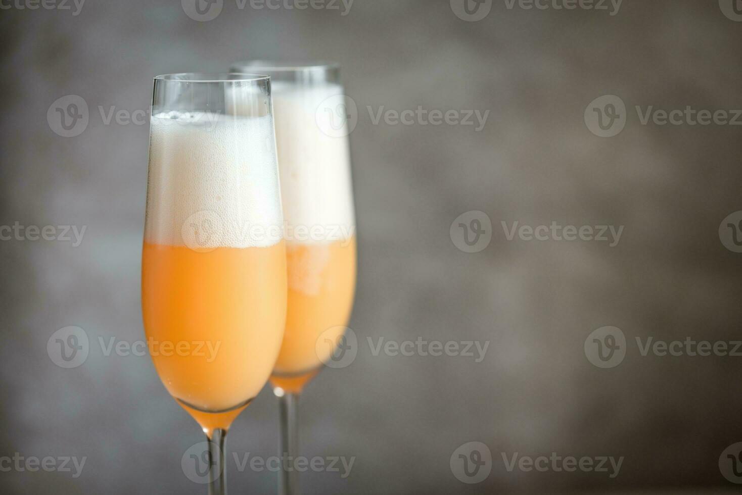 Two bellini cocktails photo