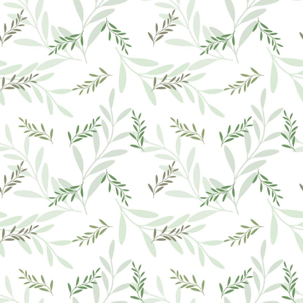 Seamless pattern of delicate leaves in pastel colors. Textile, decor for pastel linen, print, vector