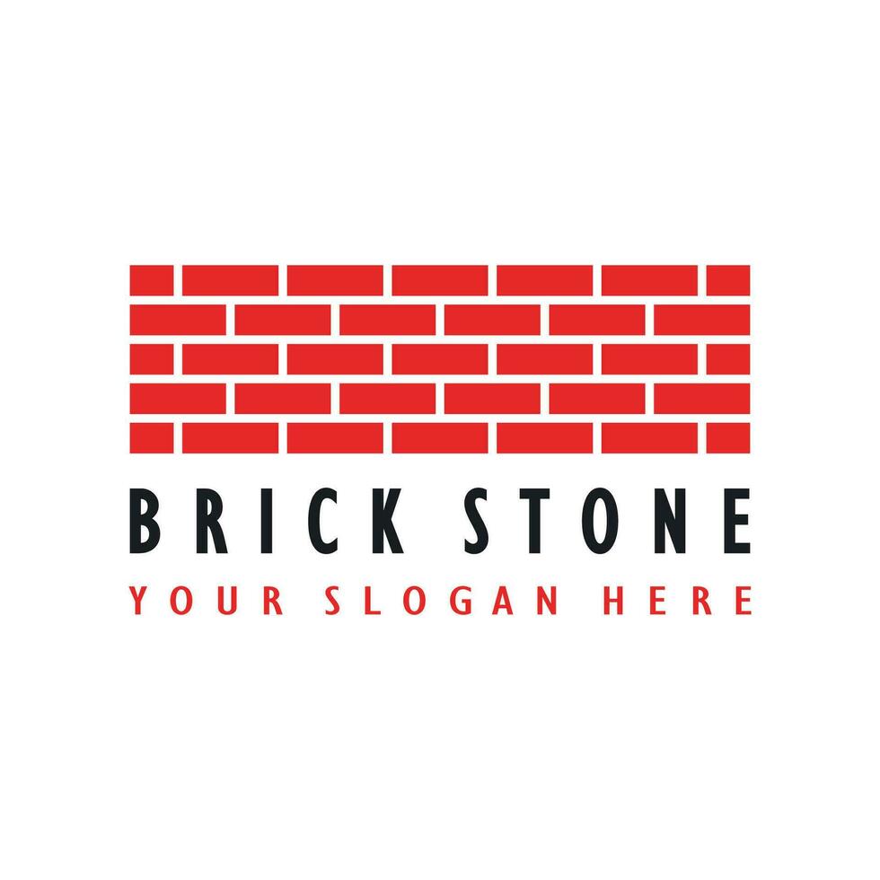 creative brick logo designs for buildings, architectural buildings, civil engineering, building materials shops vector