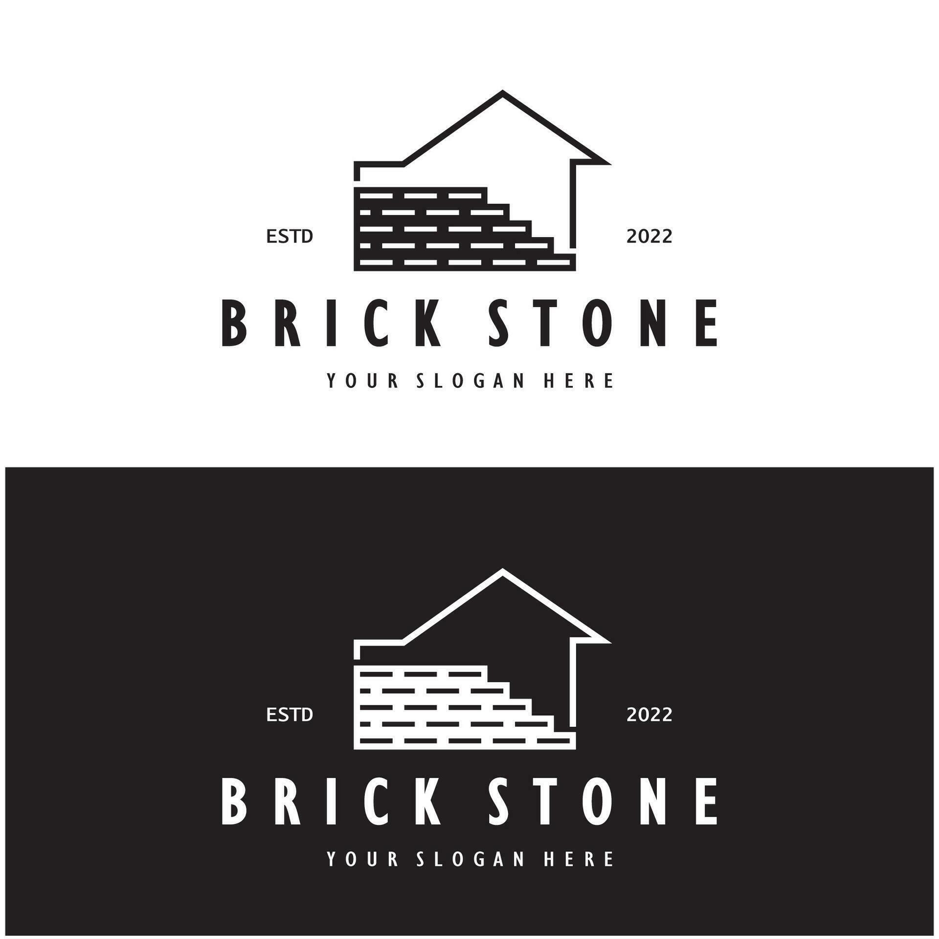 creative brick logo designs for buildings, architectural buildings ...