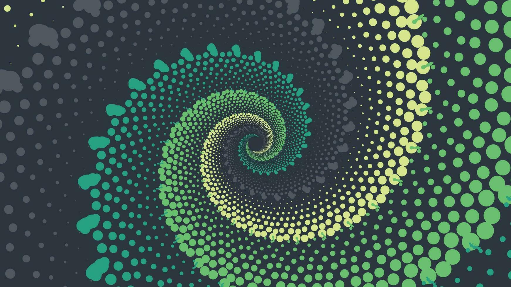 Abstarct spiral round dotted vortex urgency background. vector