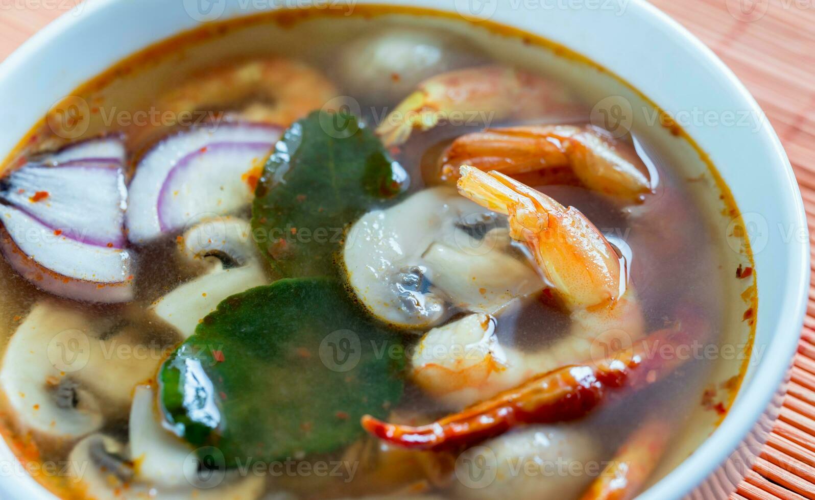 Thai tom yum soup photo