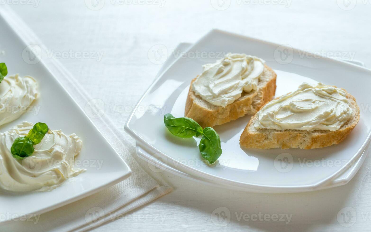 Sandwiches with cream cheese photo