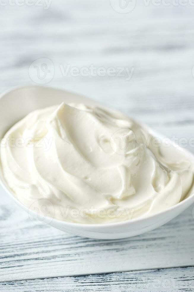 cuenco de griego yogur foto