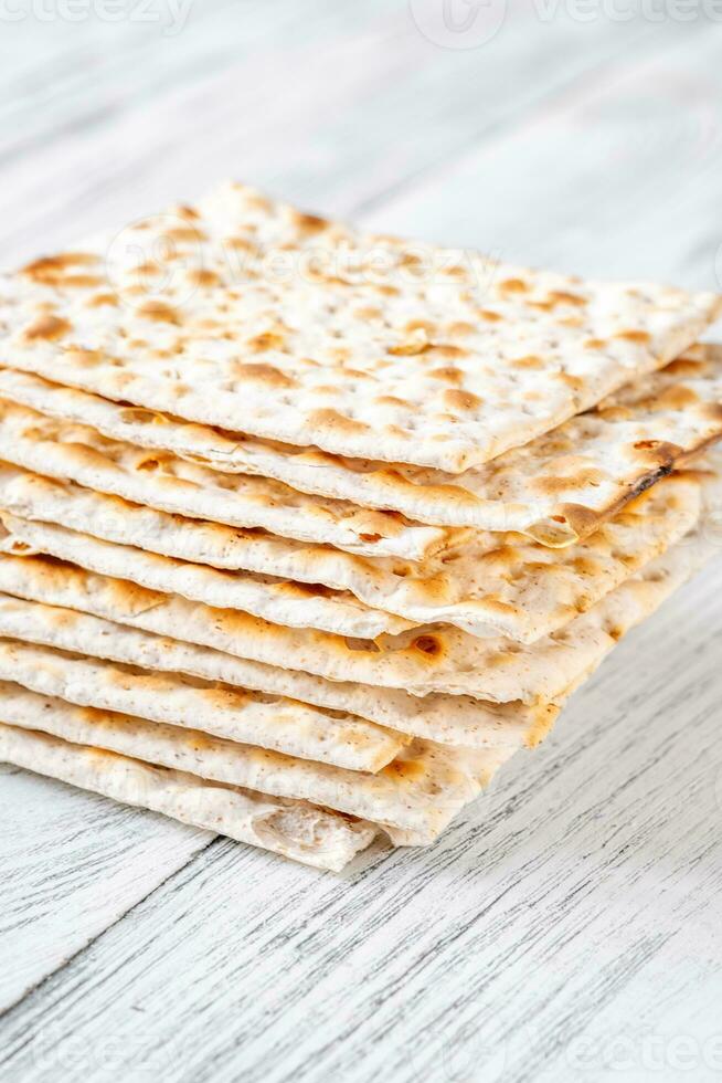 Stack of Matzah photo