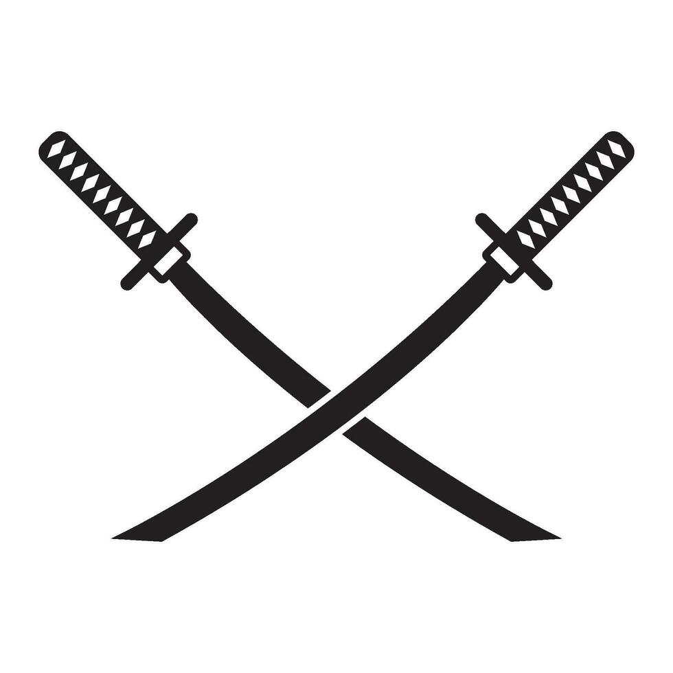 samurai sword icon vector