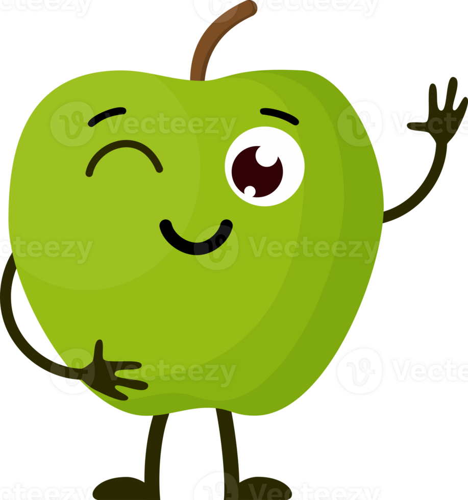 Cartoon funny fruits. png