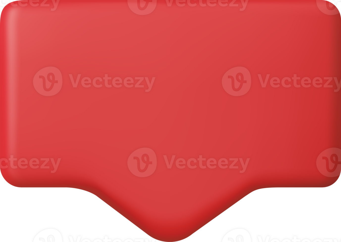 Blank red speech bubble pin png