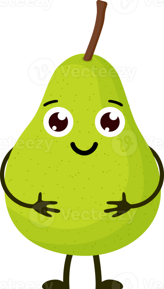 Happy pear with face png